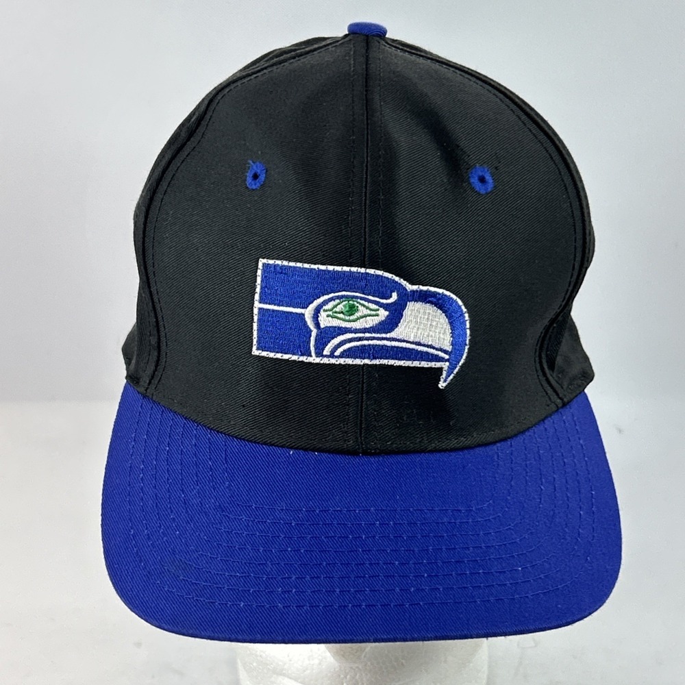 New Vintage Seattle Seahawks Hat Cap Snap Back Logo 7 Cotton LED Lights NOS